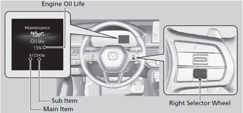 Honda Civic engine oil life reset
